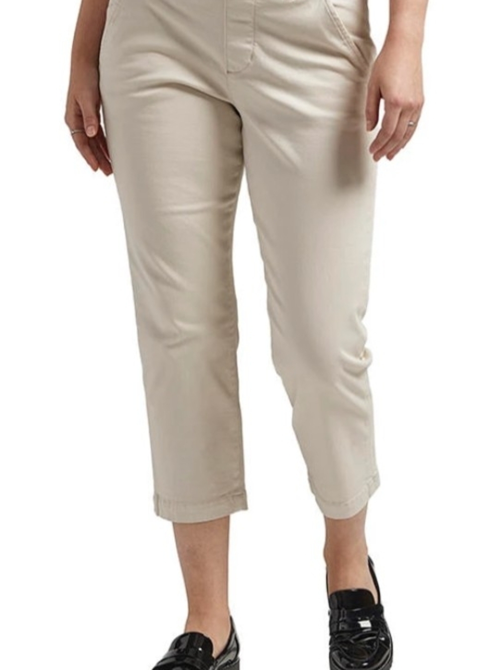 Jag Women's Maddie Mid Rise Capri  Color-Stone/Pierre 20W/24 Inseam